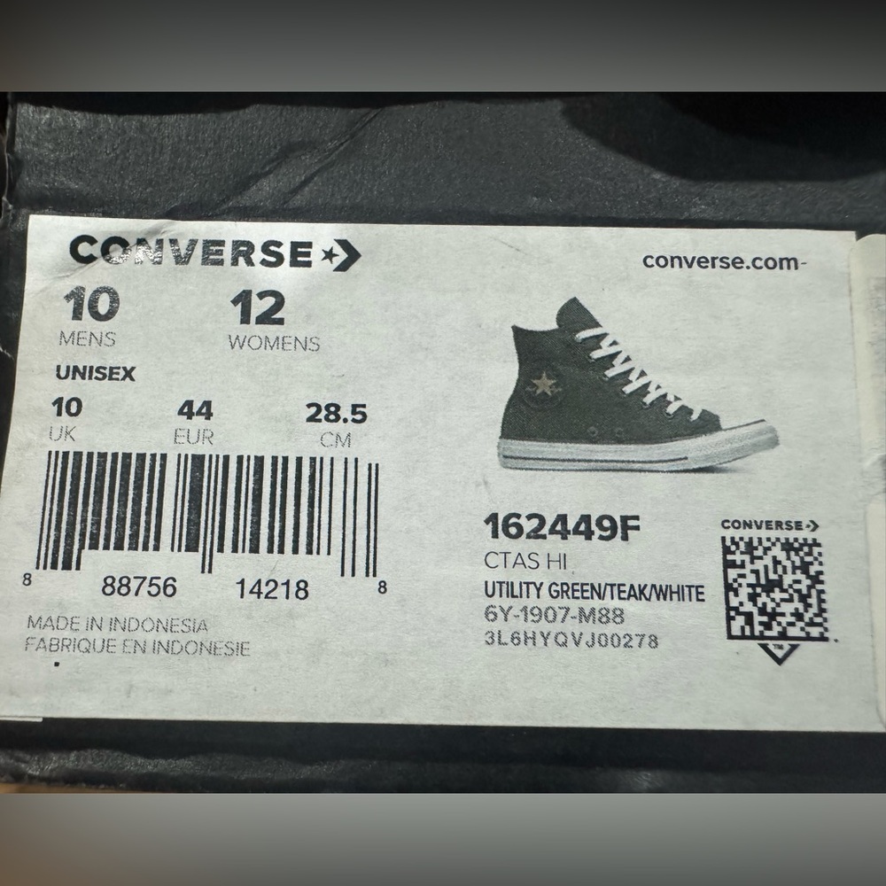 Converse All Star Utility Green/Teak/White Mens 10 Women’s 12 - Picture 13 of 15